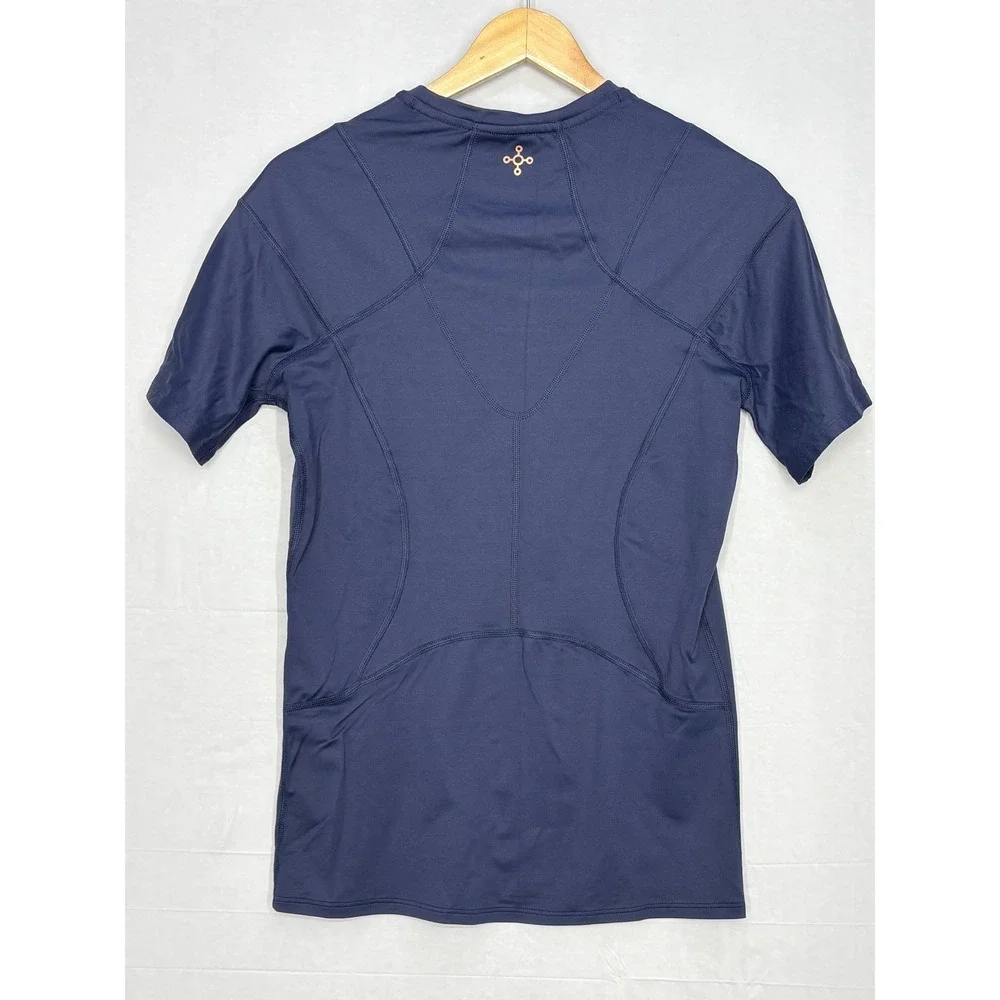 Tommie Copper Training Shirt Mens Blue Shoulder‎ Centric Support Short Sleeve L